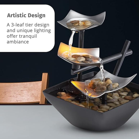 Tabletop Water Fountain – 20 cm Decorative Indoor Showpiece