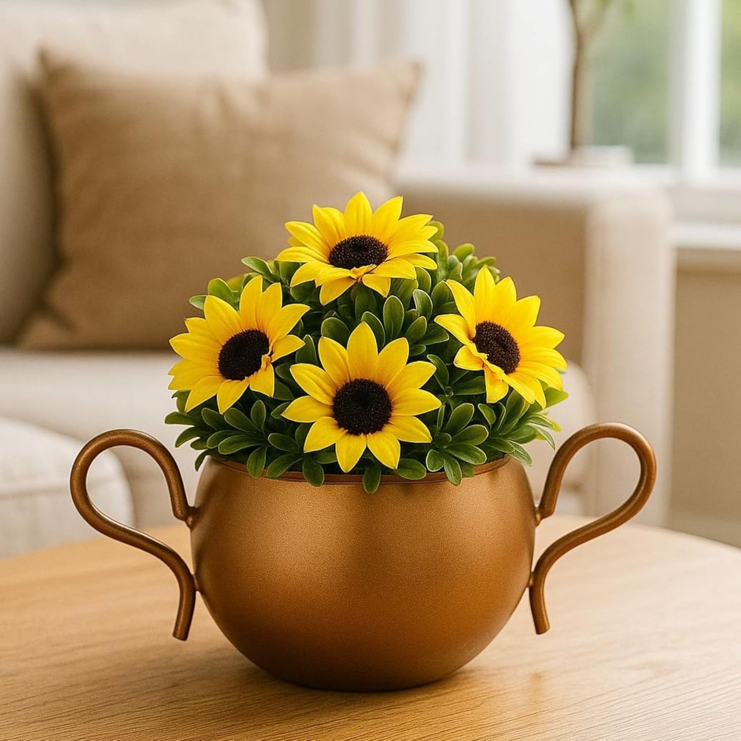 Metal Flower Vase Planter Pot, Pots for Plants, Plant Pots for Home Decoration
