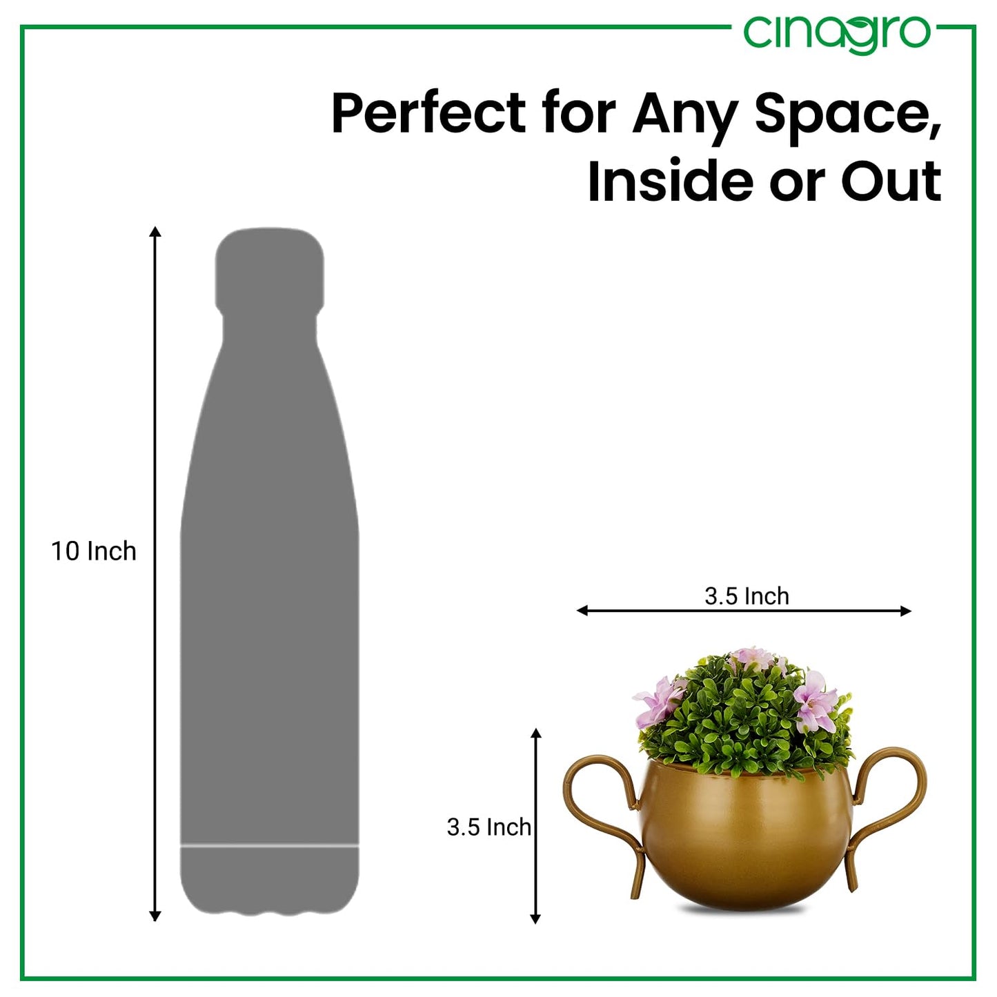 Metal Flower Vase Planter Pot, Pots for Plants, Plant Pots for Home Decoration