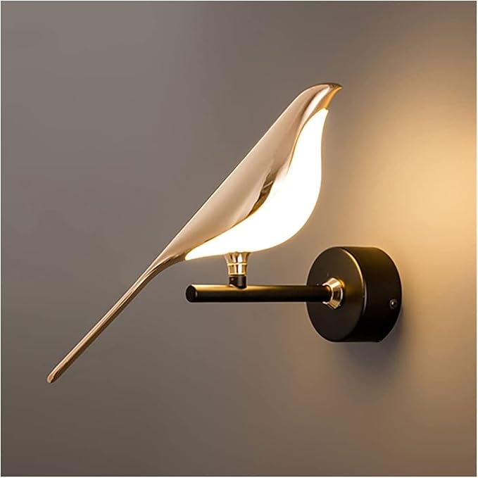 Modern Metal Chirpy LED Bird Light for Wall Luxury & Elegant Decor