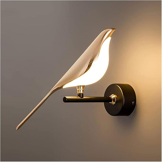 Modern Metal Chirpy LED Bird Light for Wall Luxury & Elegant Decor