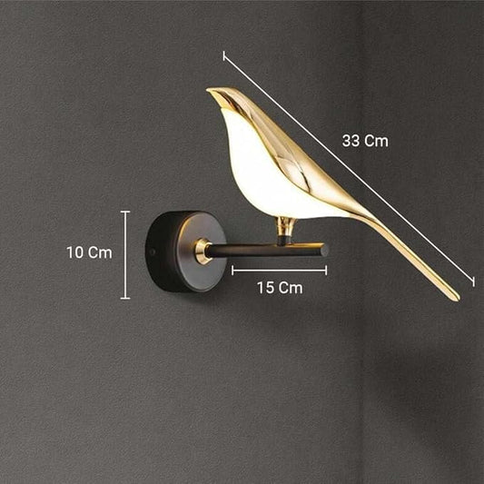 Modern Metal Chirpy LED Bird Light for Wall Luxury & Elegant Decor