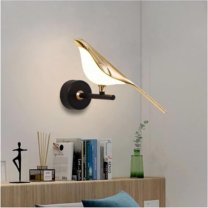 Modern Metal Chirpy LED Bird Light for Wall Luxury & Elegant Decor