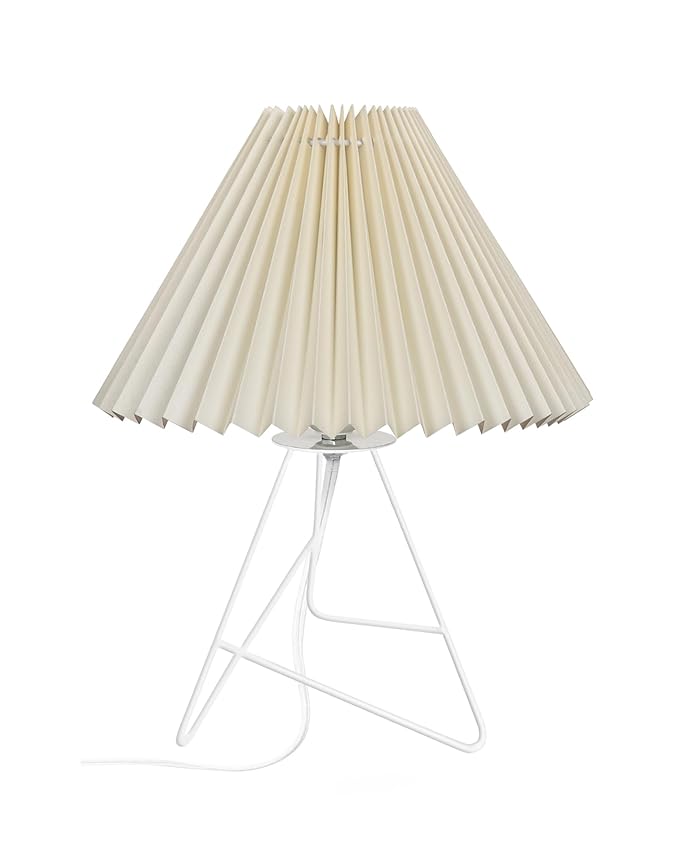 Retro Down to the Wire Metal Table Lamp with Fabric Shade