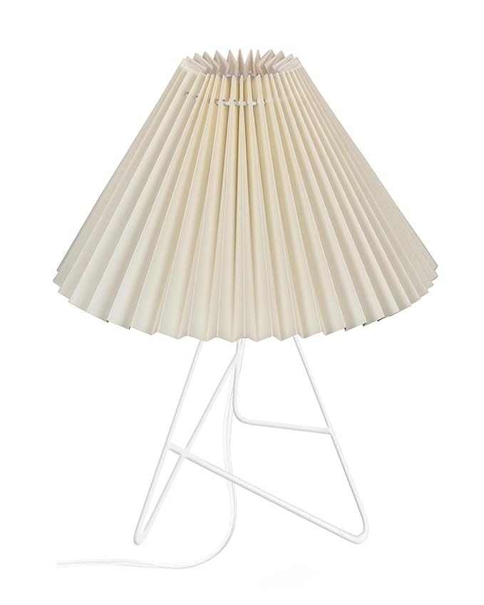 Retro Down to the Wire Metal Table Lamp with Fabric Shade