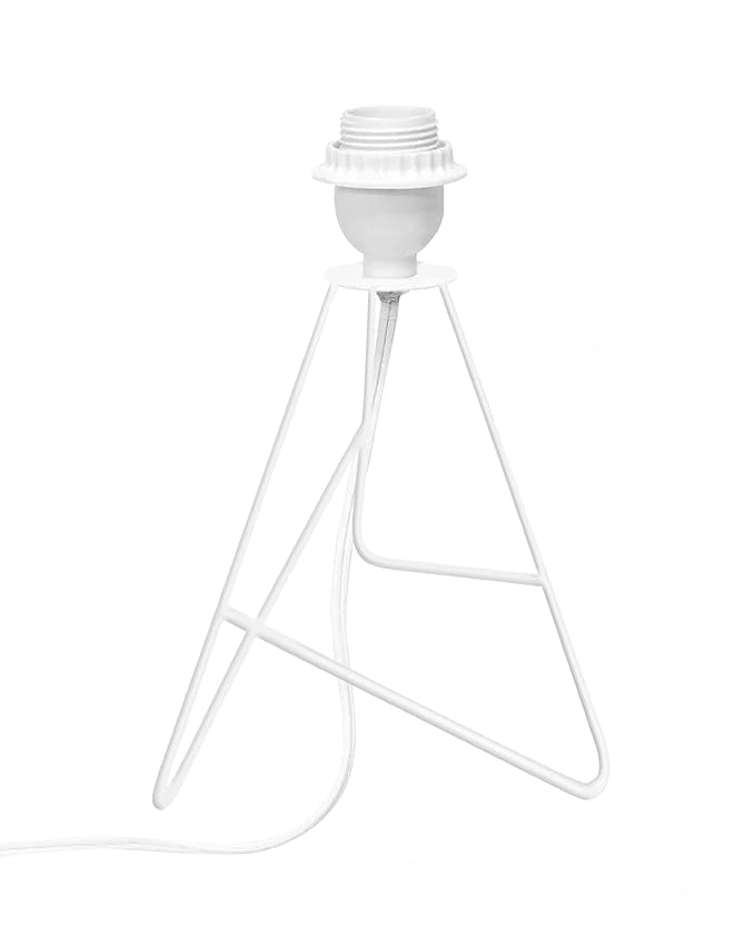 Retro Down to the Wire Metal Table Lamp with Fabric Shade