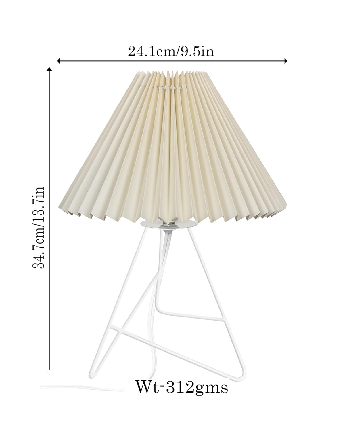 Retro Down to the Wire Metal Table Lamp with Fabric Shade