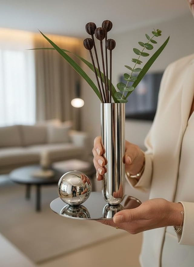 Premium Stainless Steel Metal Flower Vase