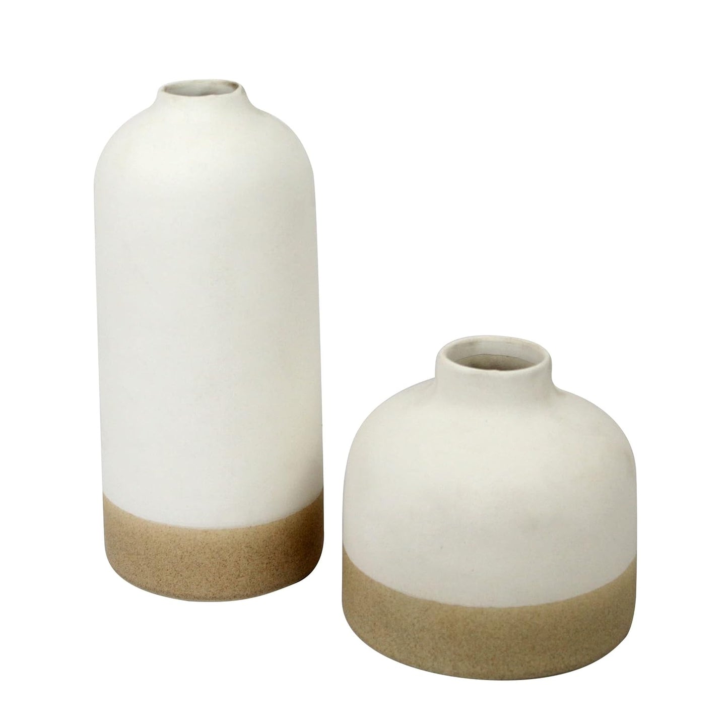 Flower Vase Set of 2 (9.8 & 5.5 Inches) for Home Decorative Ceramic Flowers Vase