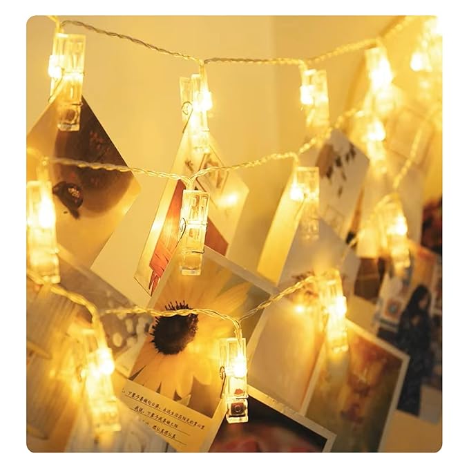 Fairy Lights with Clips for Pictures
