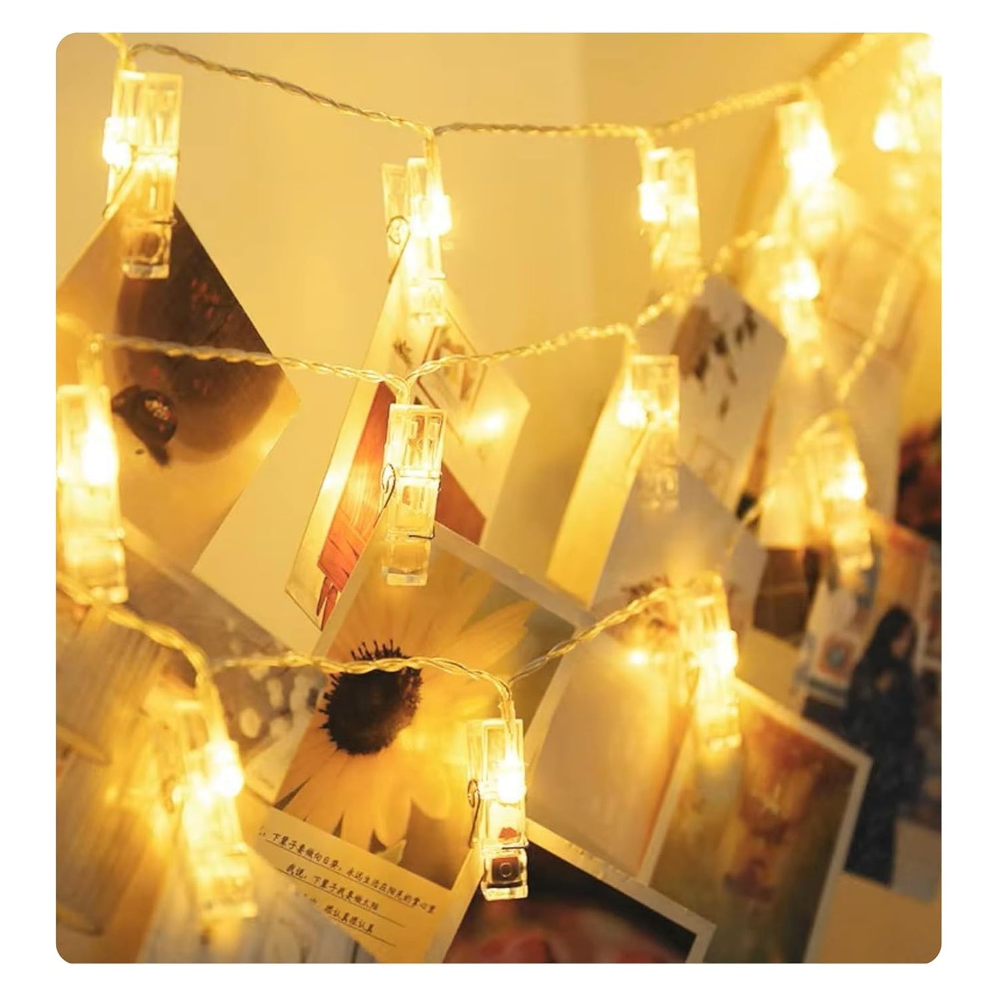 Fairy Lights with Clips for Pictures
