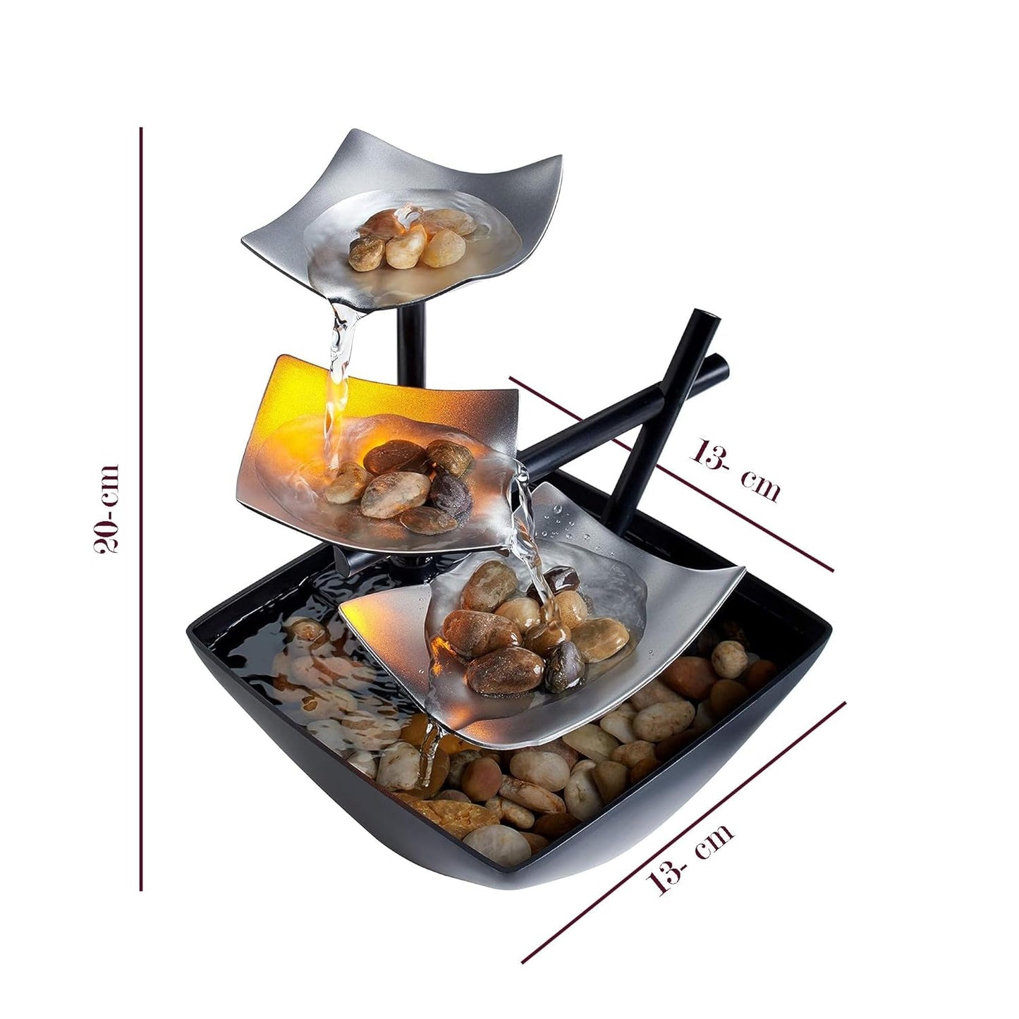 Tabletop Water Fountain – 20 cm Decorative Indoor Showpiece